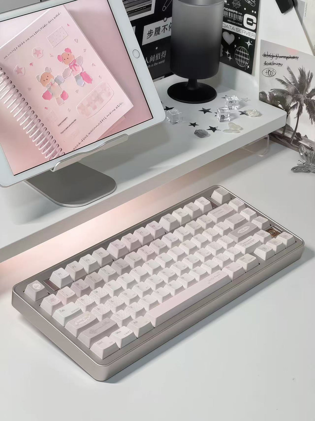 Simple Cute Pink-brown Highly Personalized Keyboard Keycaps