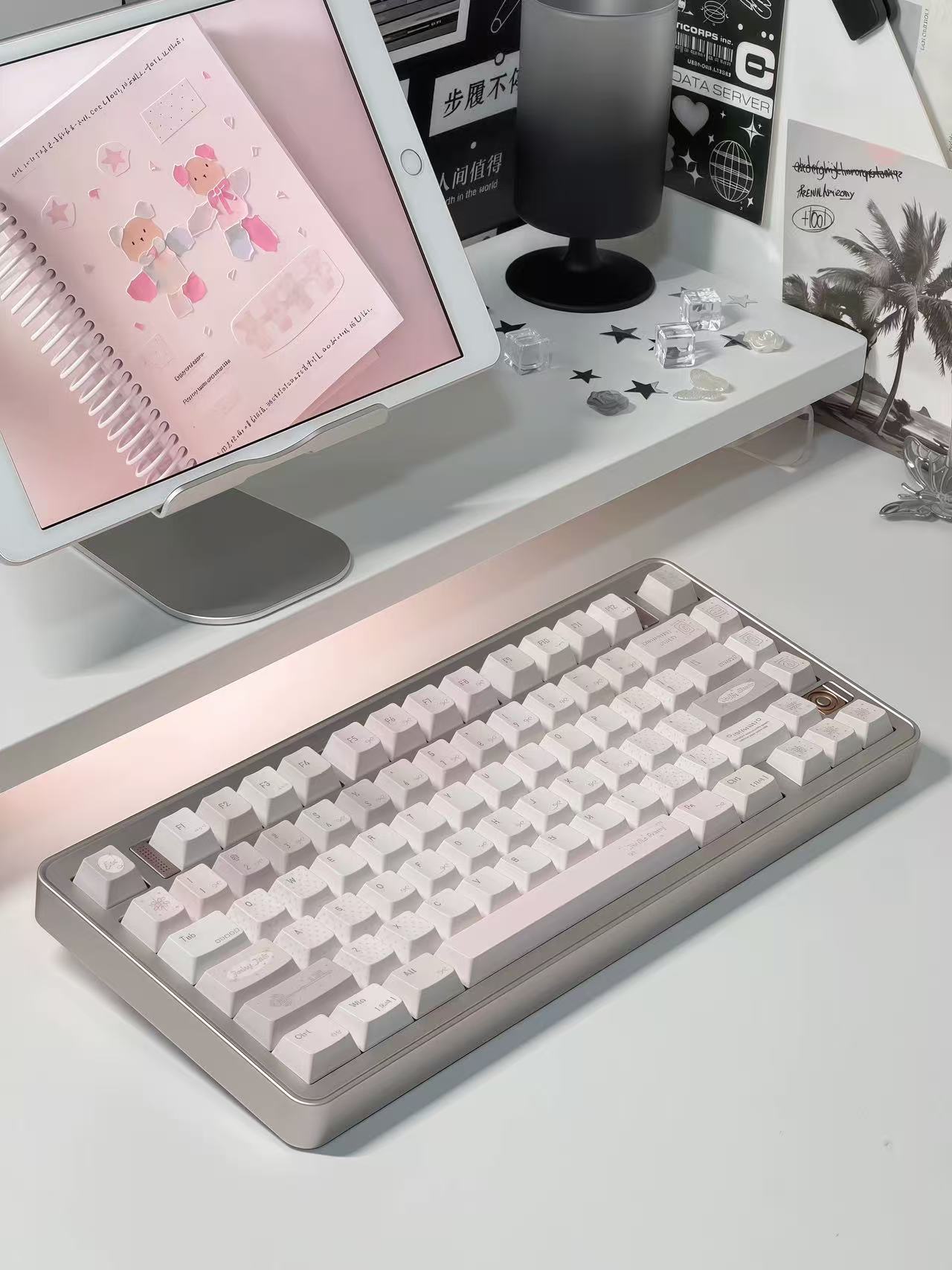 Simple Cute Pink-brown Highly Personalized Keyboard Keycaps