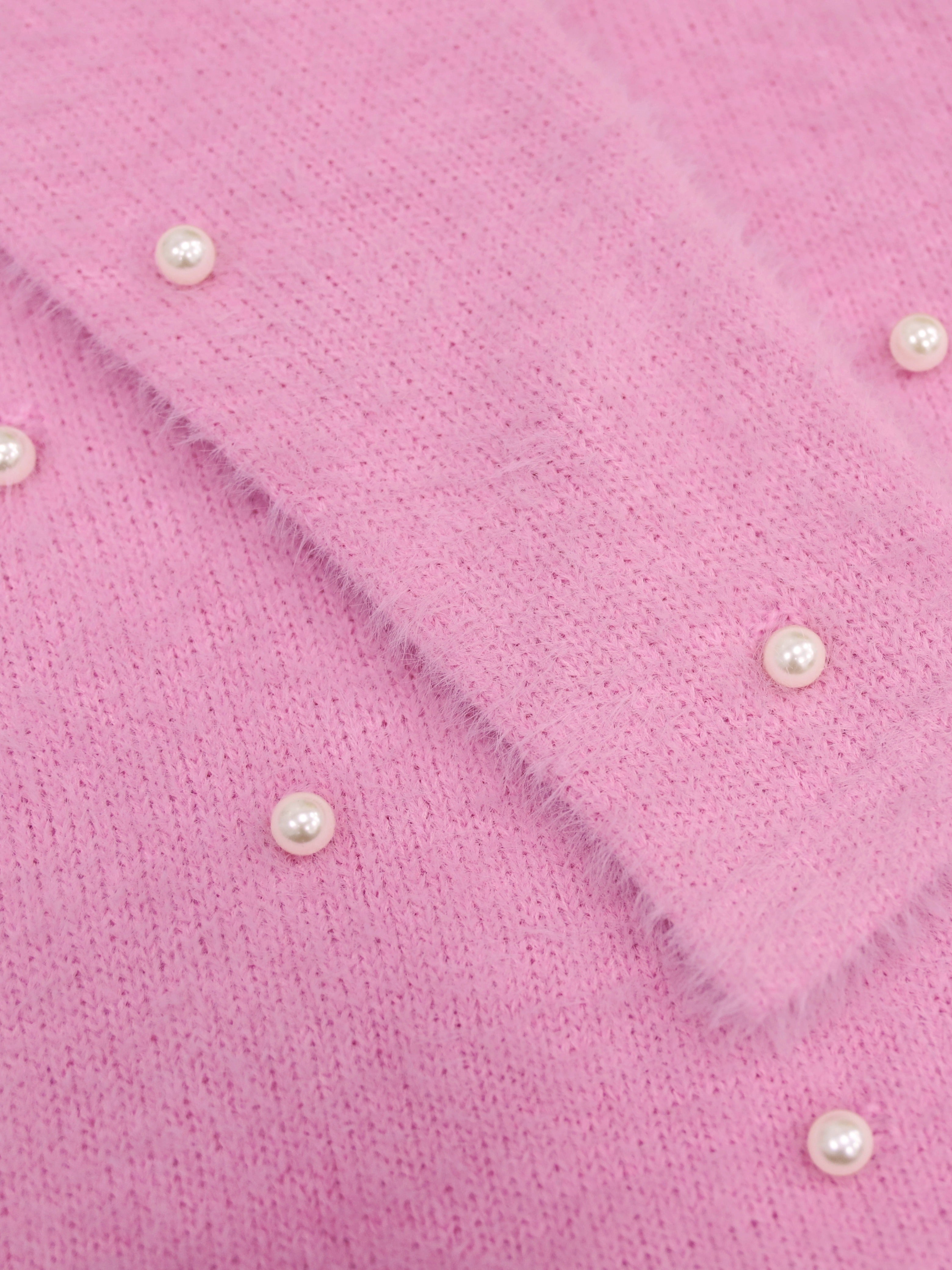 Elegant Pearl Beaded OffShoulder Top