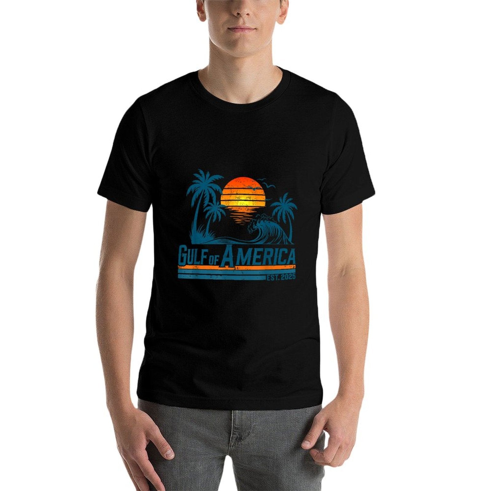 Retro Vintage Gulf Of US America 2025 American Gifts Graphic-printed T-Shirt