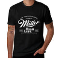 Coors Miller High Life Champagne of Beers Front And Back Ribbed Collar T-Shirt