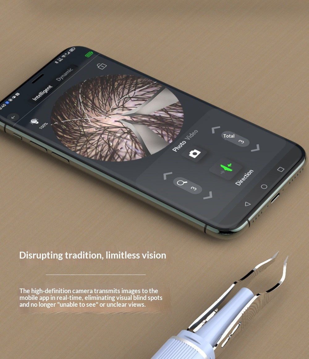 Smart Microscopic Wireless Visual Tweezers For Eyebrow Shaping And Splinter Removal