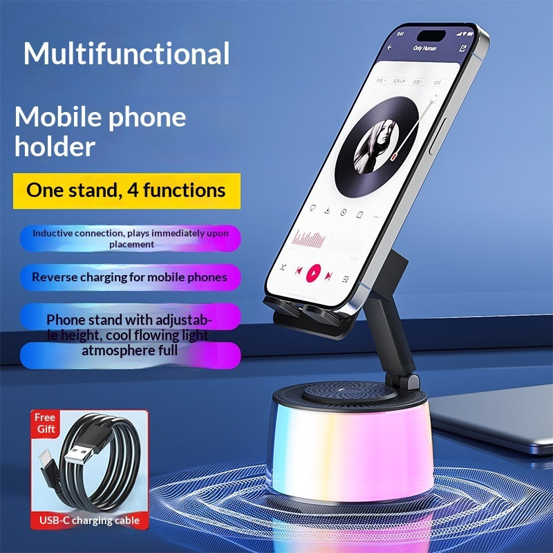 Multifunctional Inductive Bluetooth Speaker Portable Folding And Rotating Stand