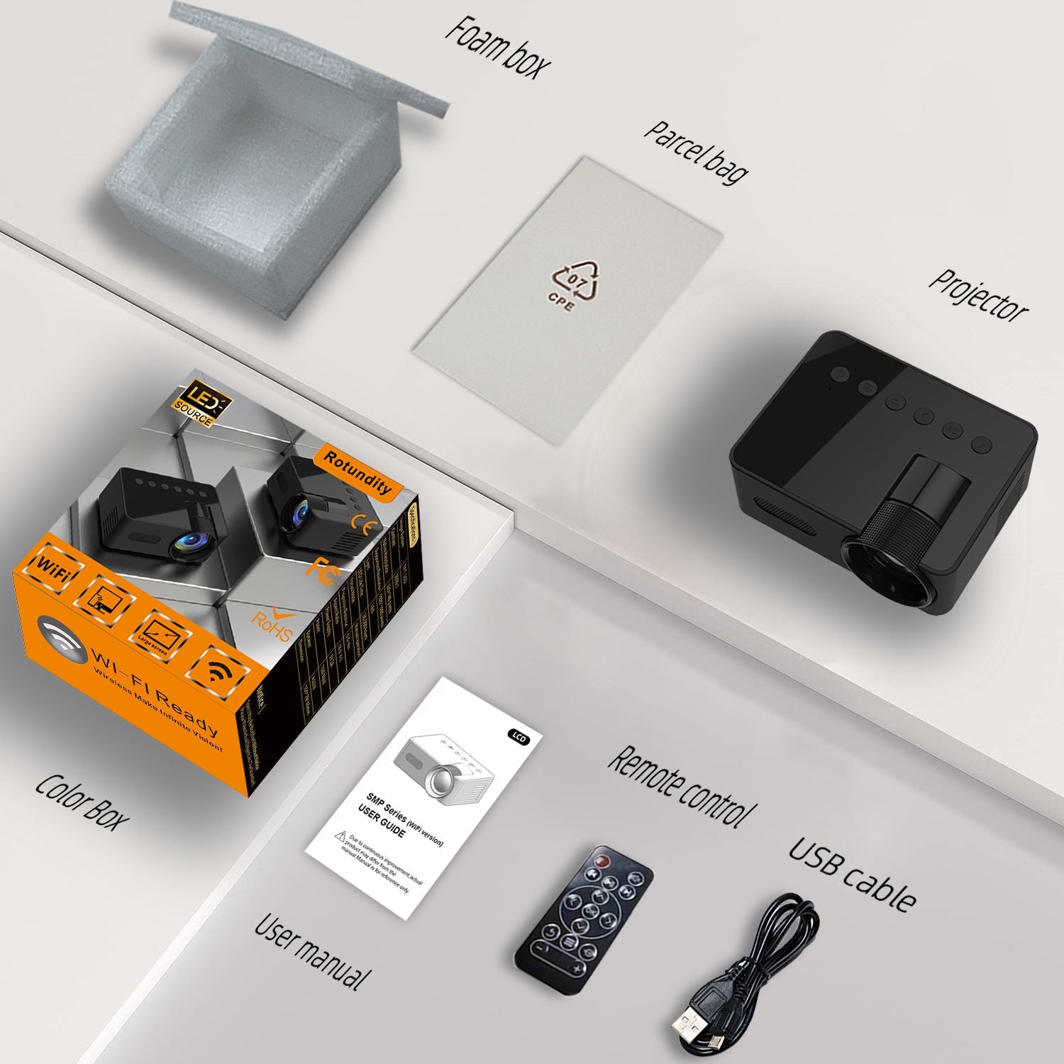 New YT100 Portable Mini Home Projector