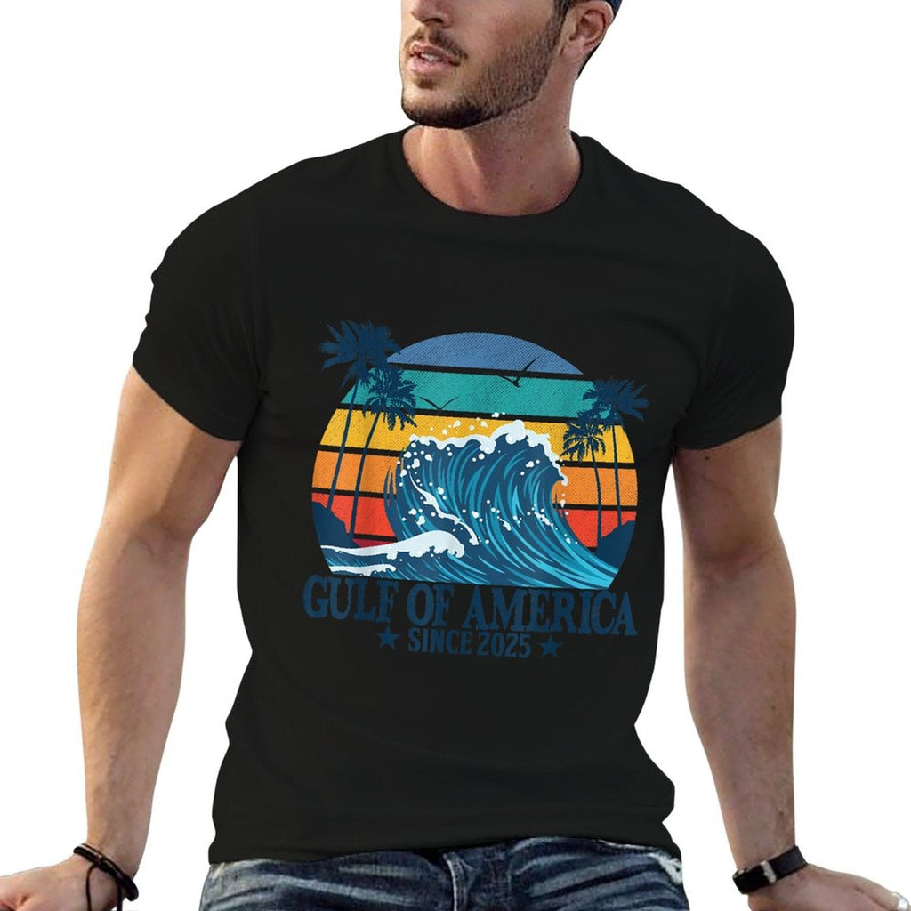 Gulf of US America Vintage Beach America's Gulf Slim-fit Cut T-Shirt