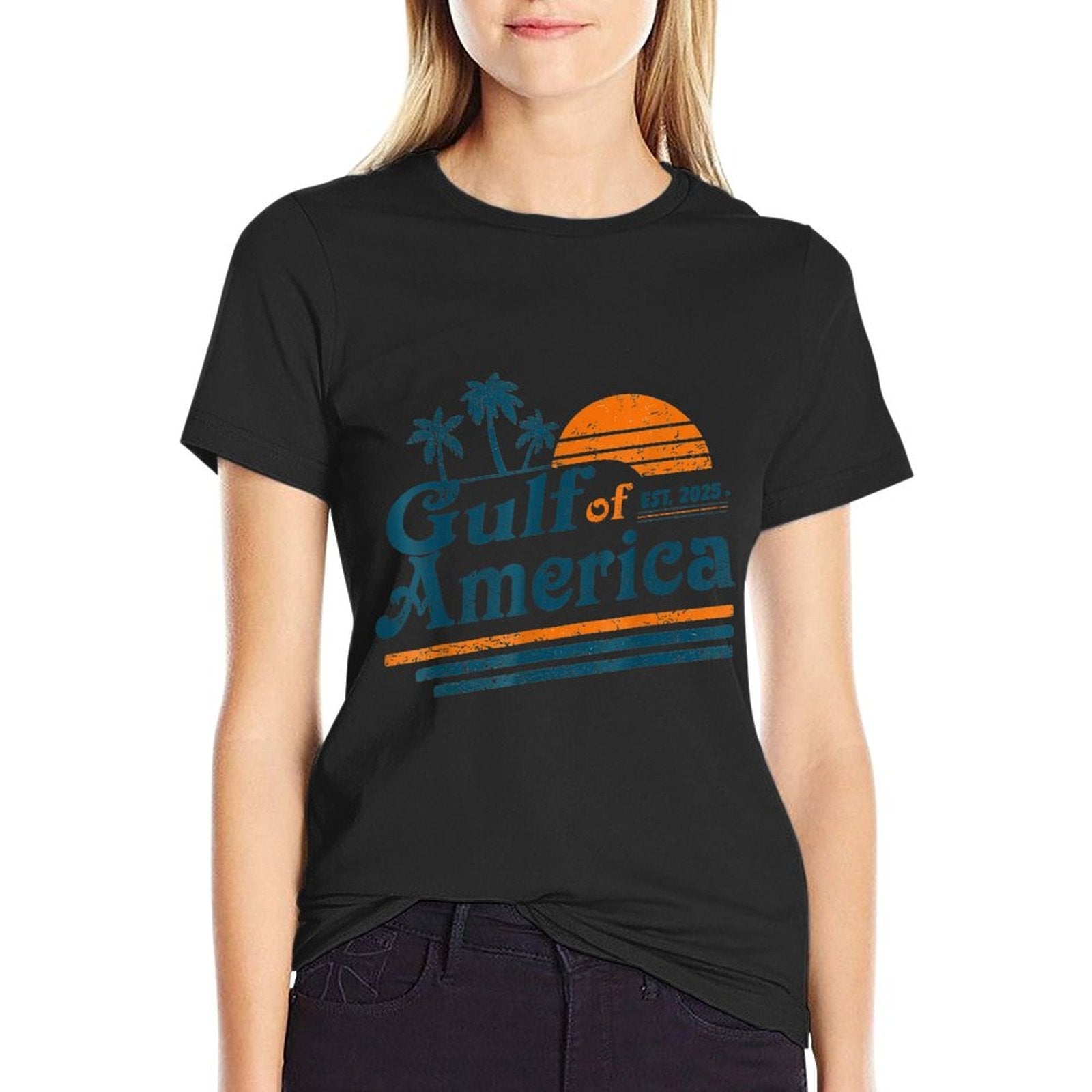 Vintage Gulf Of Us America Retro Sunset Gulf Of Us America Classic T-Shirt