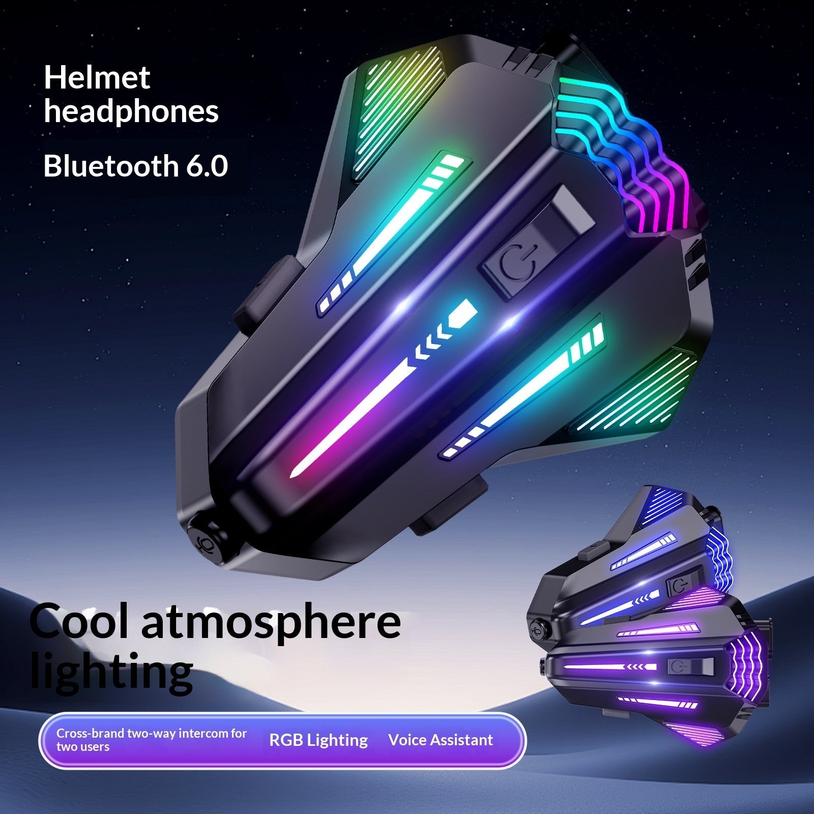 Motorcycle Helmet With Bluetooth Earphones And Water Resistance