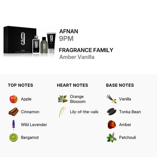 9PM By Afnan For Men (3Pc Gift Set)