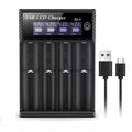 For 18650 3.7V Rechargeable Lithium Battery For 1.2V NI-MH AA / AAA Battery USB LCD Battery Smart Charger 1 / 2 /4 Slots