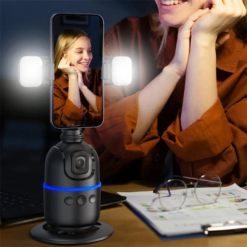 Roreta Multifunctional selfie stick with light anti shake shooting image stable for iPhone smartphone handheld gimbal stabilizer