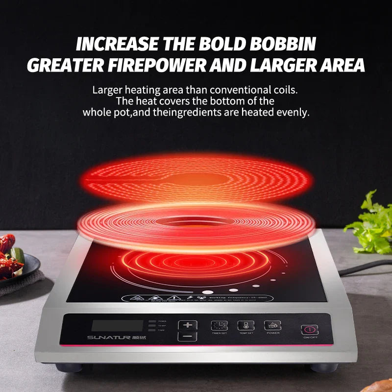 SUNATUR 3500w Induction Cookers Electric Portable Hob Single induction cooktop electric stove cook hotplate Commercial range