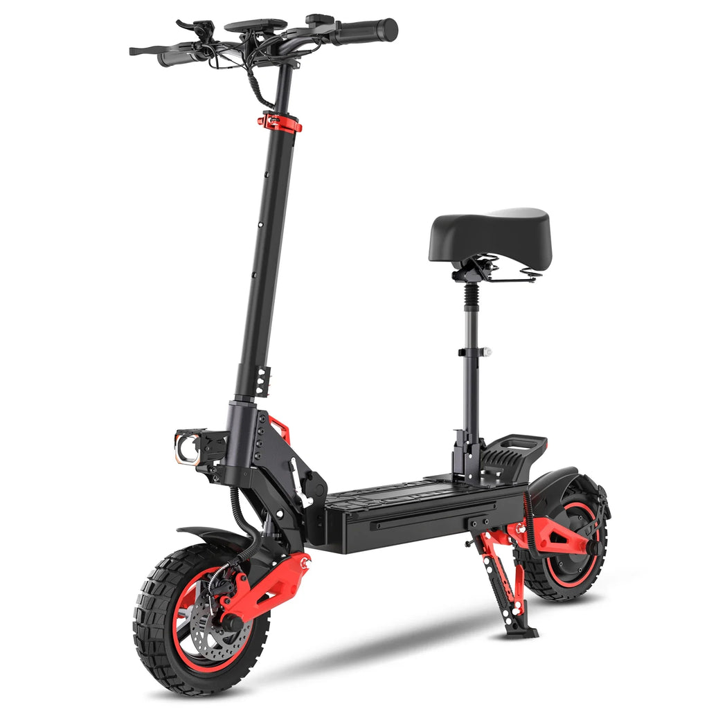 1600W Motor Adult J15 Electric Scooter Top Speed 32MPH, 48V18AH, 11-inch Off-Road Tires Sport Folding eScooter With Seat