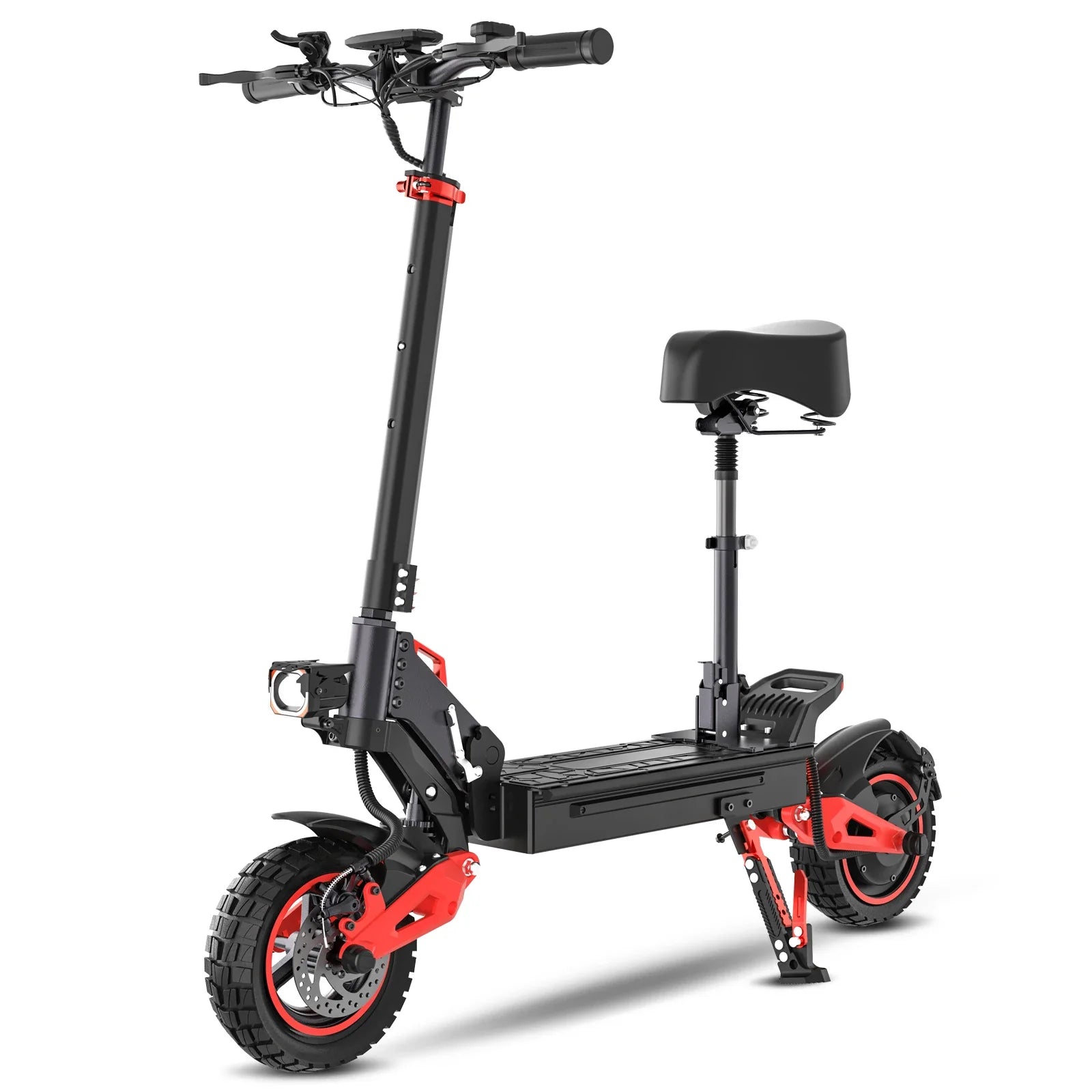 1600W Motor Adult J15 Electric Scooter Top Speed 32MPH, 48V18AH, 11-inch Off-Road Tires Sport Folding eScooter With Seat