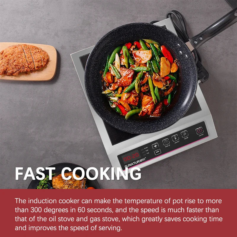 SUNATUR 3500w Induction Cookers Electric Portable Hob Single induction cooktop electric stove cook hotplate Commercial range