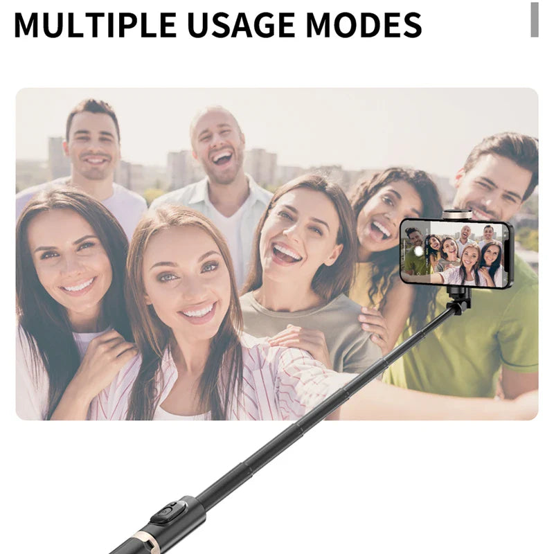 Roreta 2024 NEW Bluetooth Selfie Stick  Foldable Wireless Tripod with Bluetooth Shutter Monopod Live Photograph for iphone
