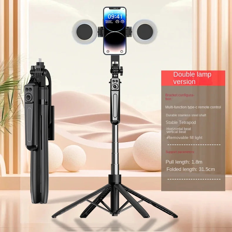 New 1.8m Tripod for Smartphone Camera,Tripods Stand with Bluetooth shutter,Wireless Selfie Stick brackets with Phone Holder
