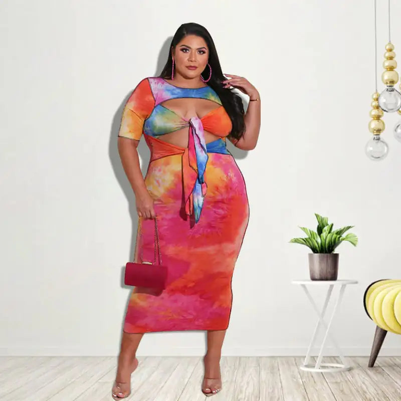 Plus Size Women's Kansuha Fashion Dress