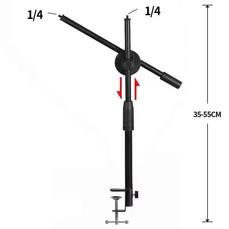 Roreta new Horizontal Tripod for Phone Smartphone Table Overhead Stand for Mobile Cellphone Filming Photography Articulated Arm