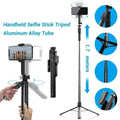 BSLIUFANG New 1.7M Wireless Selfie Tripod Foldable Stand For Action Cameras Smartphones Balance Steady Shooting Live