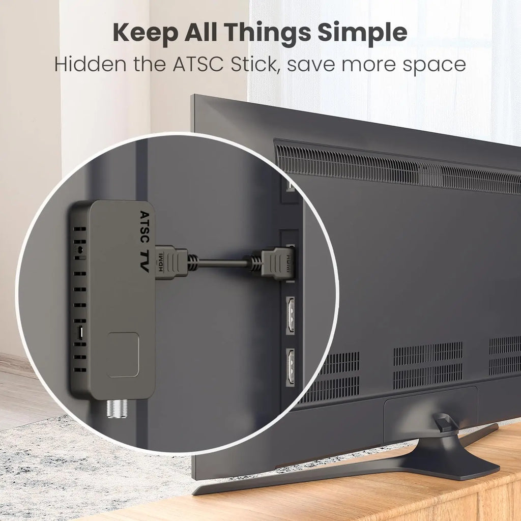 Mini Digital TV Converter Box HD FTA ATSC Tuner USB Multimedia PVR Recording EPG Hidden Behind TV Support Korea Canada Mexico US