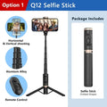 Roreta 2024 NEW Bluetooth Selfie Stick  Foldable Wireless Tripod with Bluetooth Shutter Monopod Live Photograph for iphone
