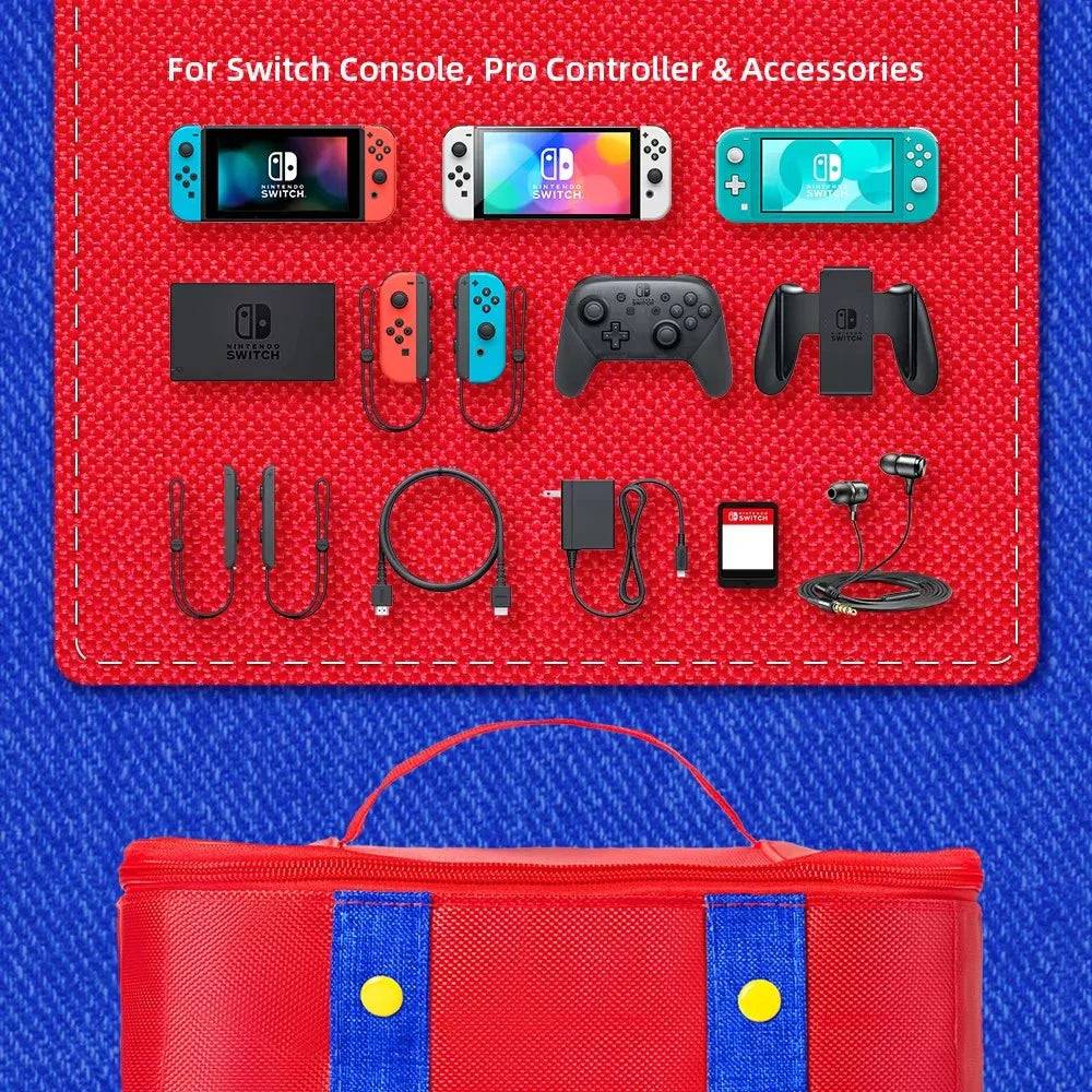 Portable Carrying Case Bag for Nintendo Switch/OLED/Lite Protective Case Storage Box For NS Switch Pro Controller Accessories