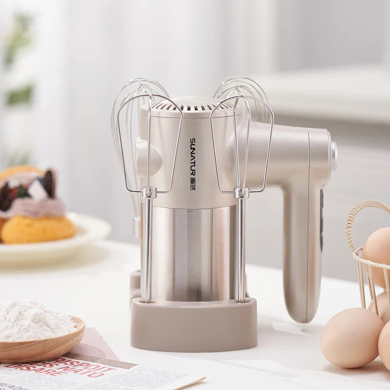 SUNATUR 400W wireless Hand Mixer charging DC Egg Cake Beater Cream Cookies Bakery electric handheld Kitchen blender machine