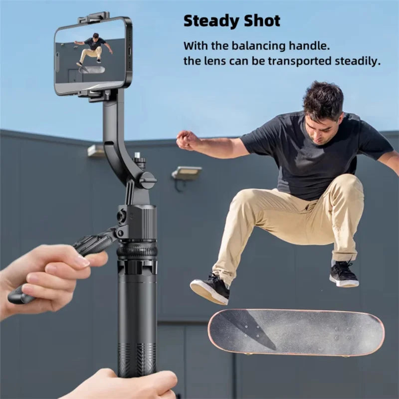 New upgrade Selfie Tripod Gimbal Stabilizer For Smartphone Bluetooth Remote Intelligent AI Follow-Up Anti Shake Pan Tilt