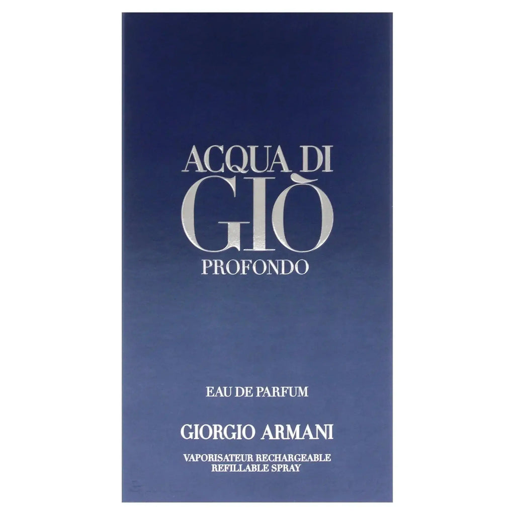 Acqua Di Gio Profondo By Giorgio Armani For Men 3.4 oz Parfum Spray