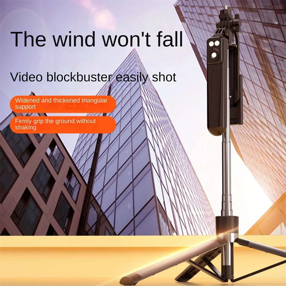 BSLIUFANG 1.7M 360° rotation Selfie Stick Tripod with fill light for smartphone Camera,Mobile Stand Monopod with Wireless Remote