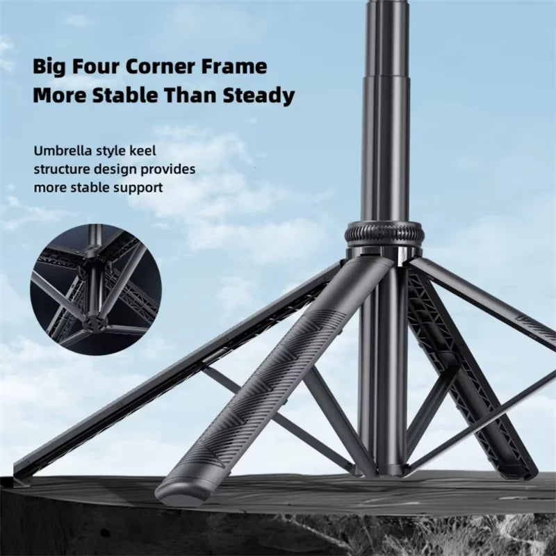 Selfie Stick Tripod for Phone AI 360 Rotation Face Tracking Gimbal Stand Smartphone Camera Monopod Holder 1630mm Quadruped