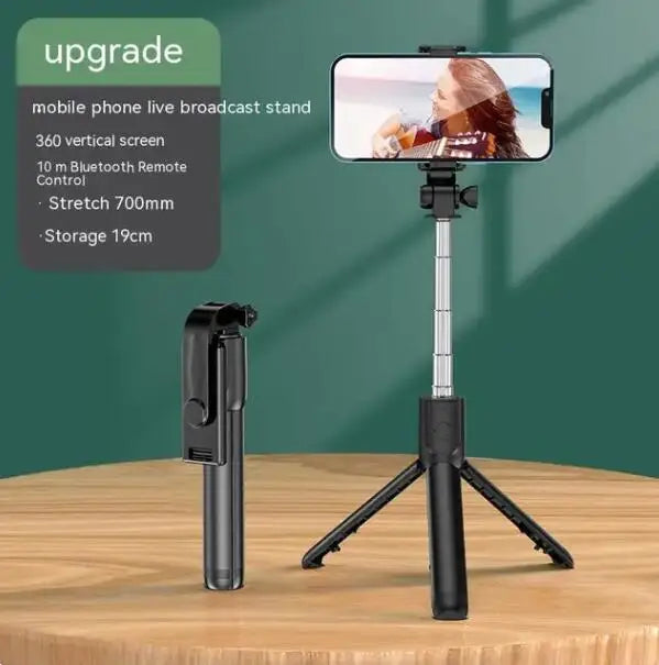 Roreta Monopod Remote Shutter Fill Light for iPhone Samsung Xiaomi Phone Holder Mini Tripod Wireless Bluetooth Selfie Stick