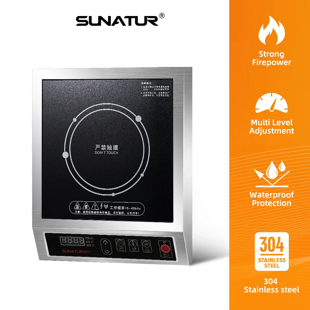 SUNATUR 3500w Induction Cookers Electric Portable Hob Single induction cooktop electric stove cook hotplate Commercial range