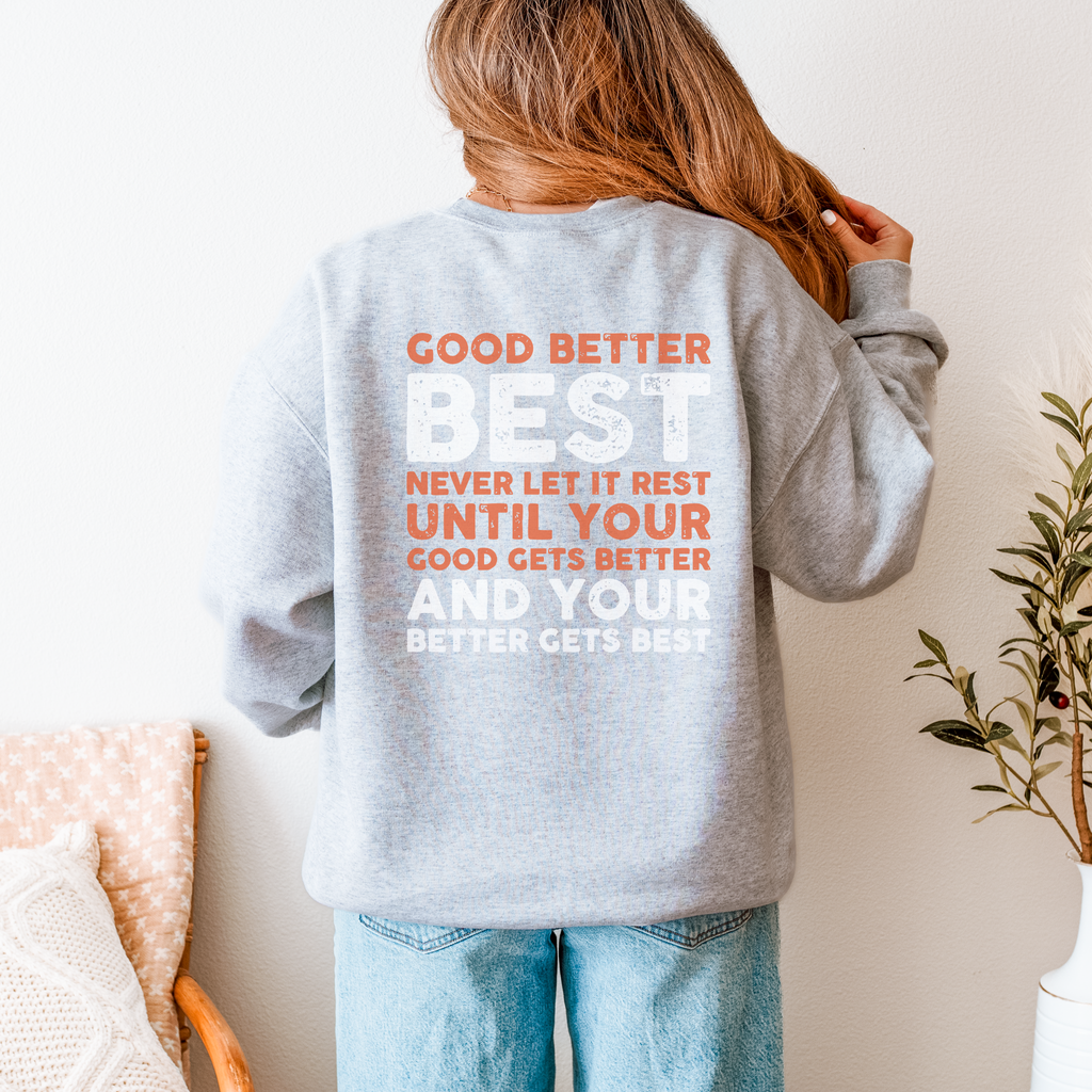 Chicago Football Bear Crewneck Sweatshirt – Good Better Best Motivational Back