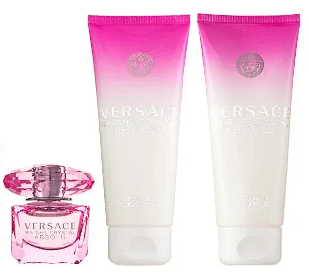 Bright Crystal Absolu By Versace For Women 4Pcs Set EDP Spray