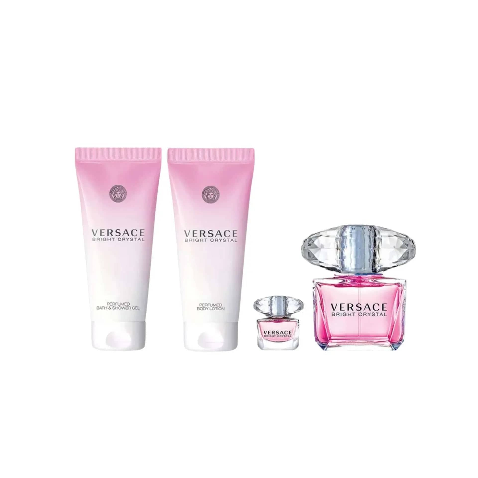 Bright Crystal By Versace For Women 4Pcs Set EDT Spray