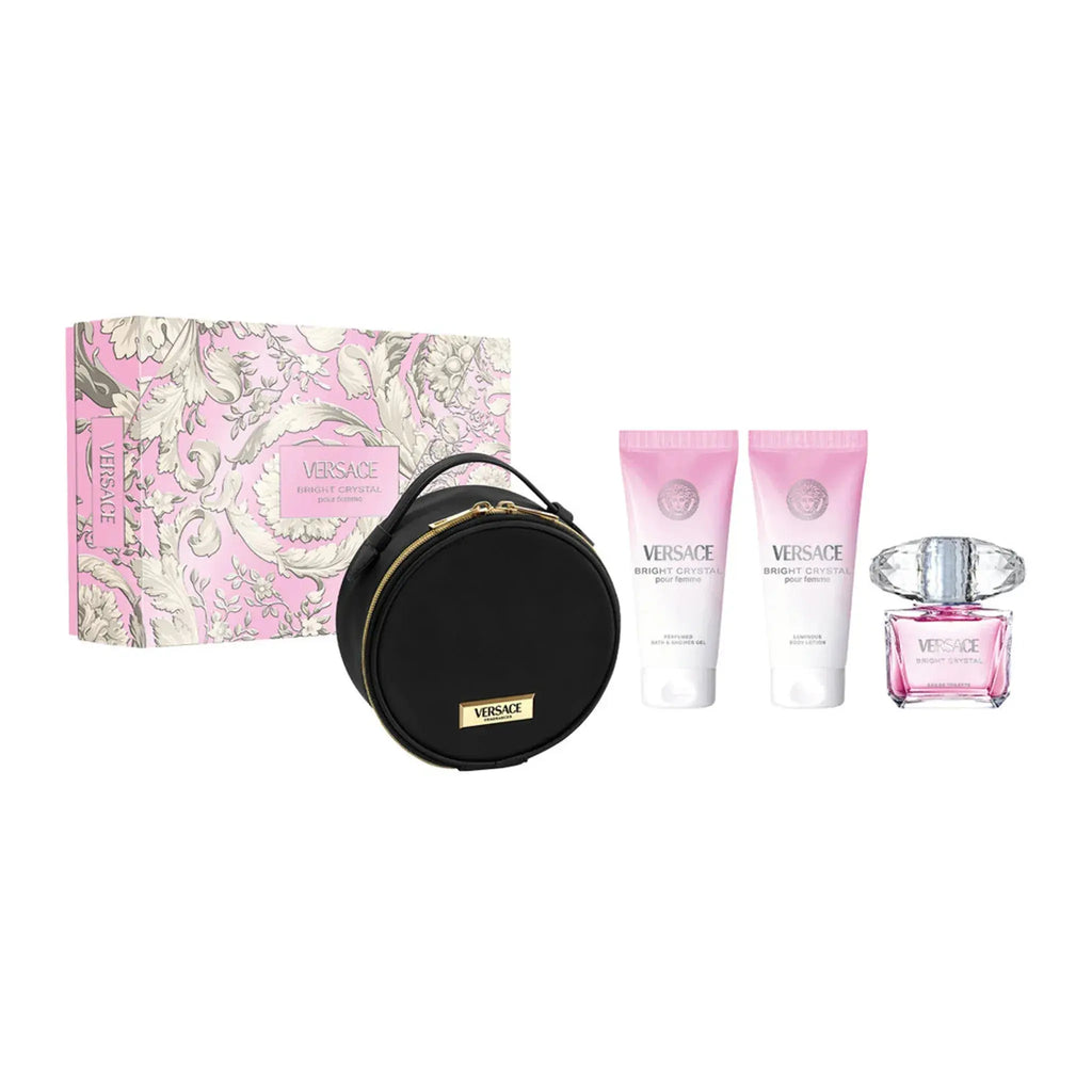 Bright Crystal By Versace For Women 4Pcs Set EDT Spray