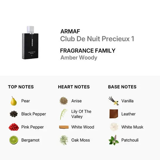 Club De Nuit Precieux 1 By Armaf  For Men 1.8 oz EDP Spray