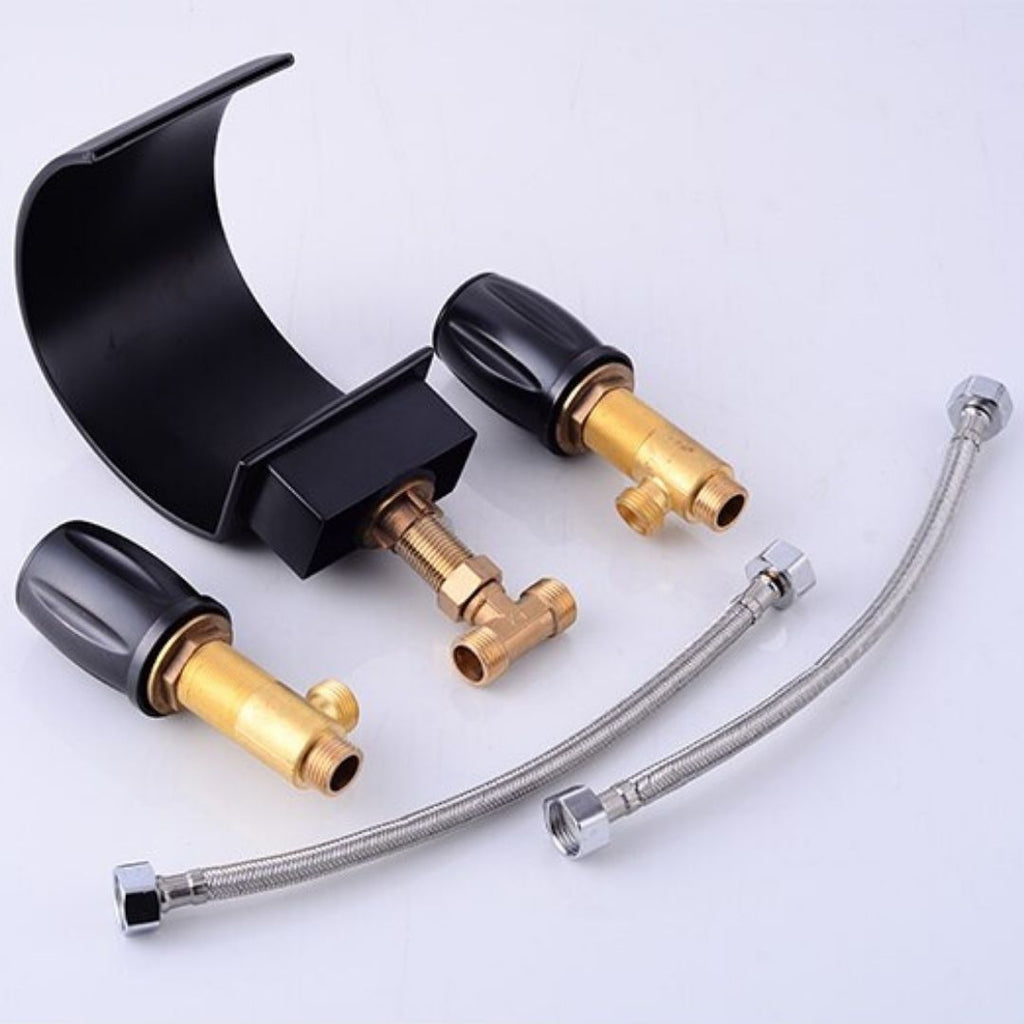 James Three-Hole Dual-Handle Bathroom Faucet