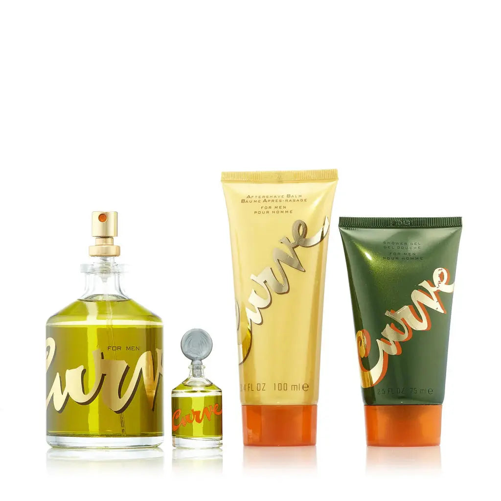 Curve By Liz Claiborne For Men 4Pcs Set EDC Spray