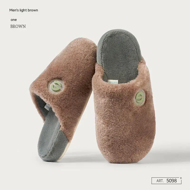 Women's Plush Cotton Slippers for Autumn and Winter
