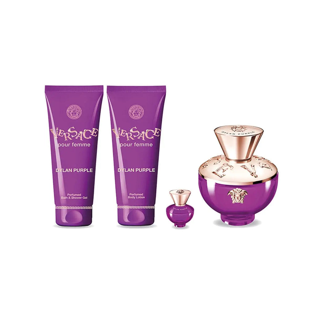 Dylan Purple By Versace For Women 4Pcs Set EDP Spray
