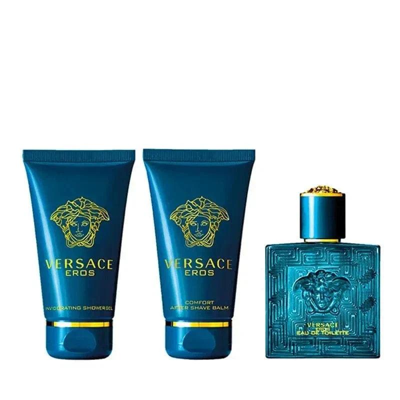 Eros By Versace For Men 3Pcs Set EDT Spray (1.7oz)
