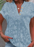 Ellen Floral Print Short Sleeve Blouse