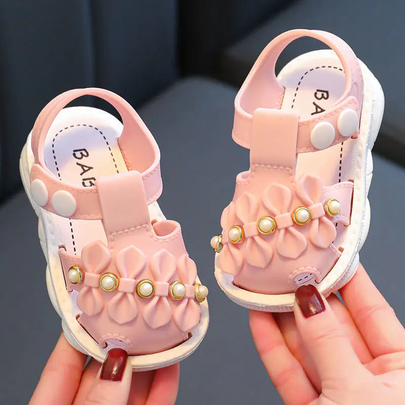 Genuine Leather Summer Sandals for Baby Girls