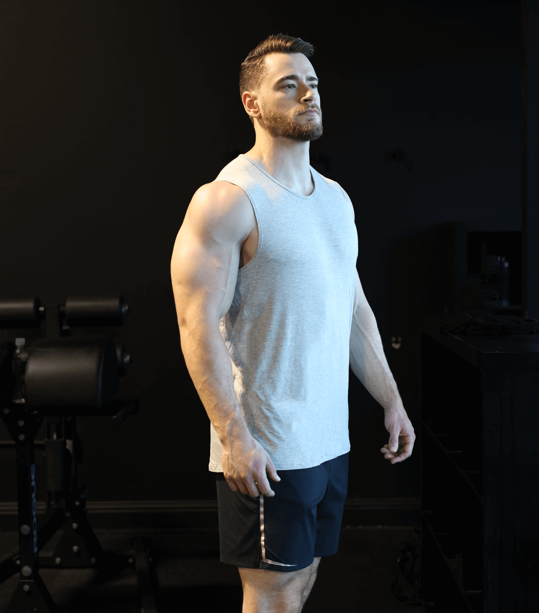 Bamboo Aerotech Tank - Heather Grey