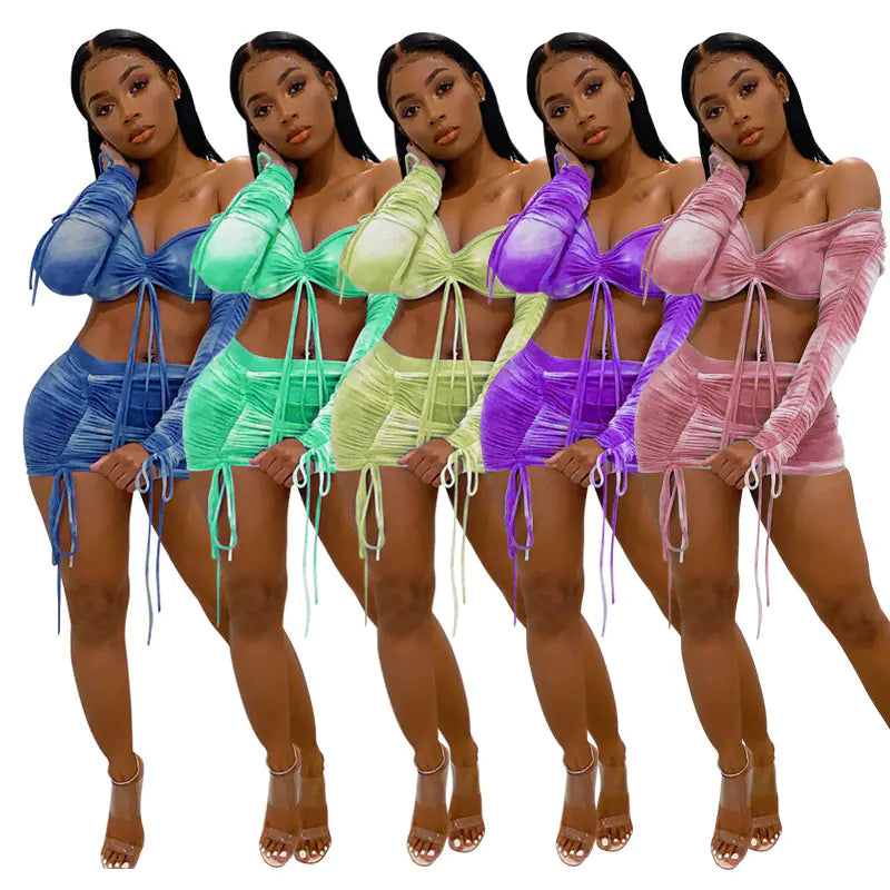Women's  Two-Piece Dress Set with Print