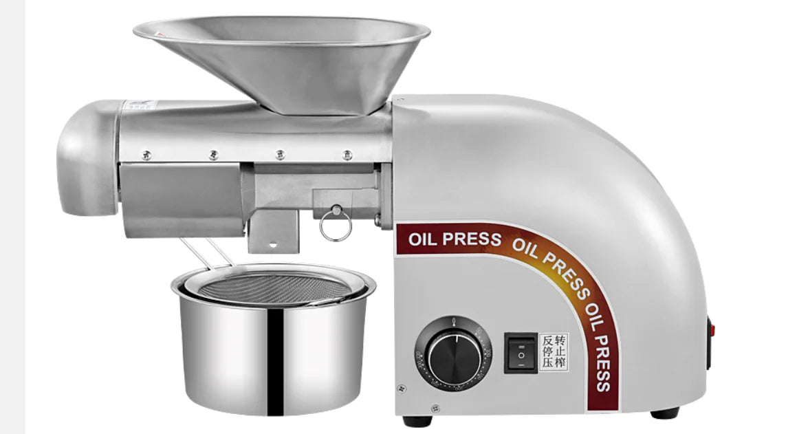 New Stainless Steel Oil Press Machine Commercial Home Oil Extractor Expeller Presser Press Press Hydraulic Sunflower Oil Press
