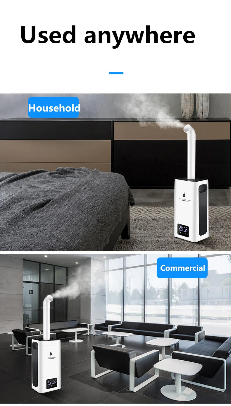 110V 220V 23.8L Air Humidifier Industrial Ultrasonic Humidificador Commercial Fruit Fresh Keep Cool Mist Maker Anion Air Purifie