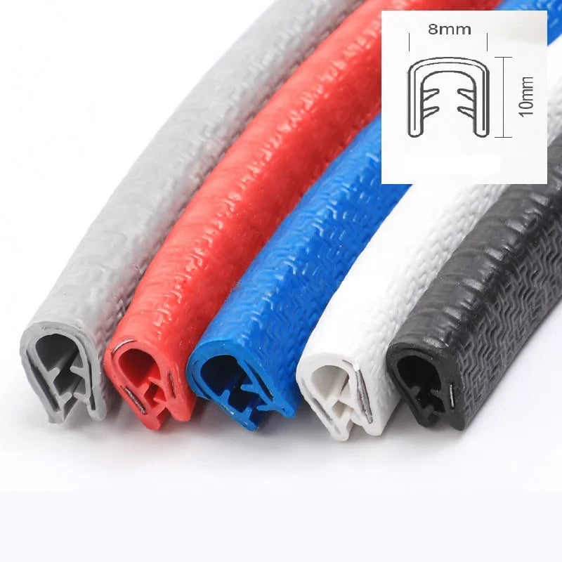 5/10M Car Door Protector Edge Scratch Strip Universal Car Door Noise reduction Anti Collision Protection With Steel Carstyling